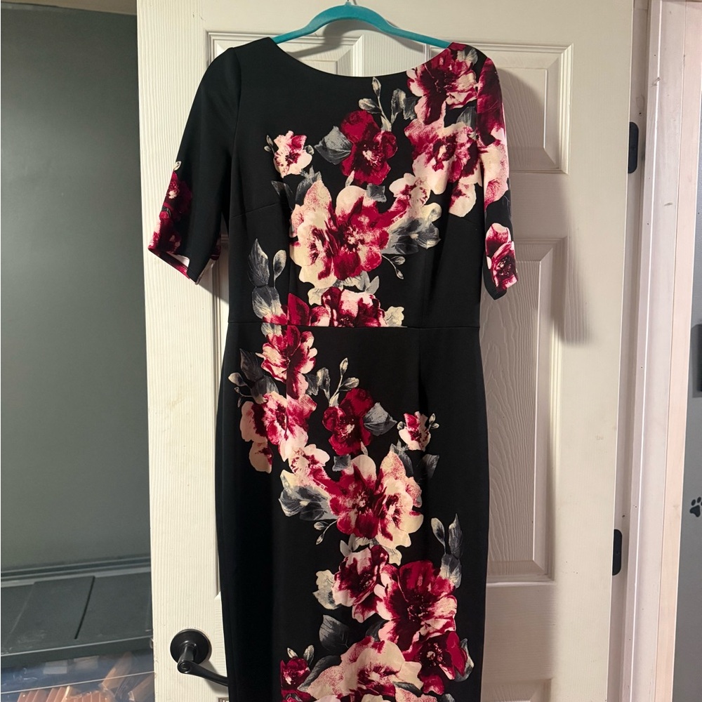 White House Black Market Pink Flutter Sleeve Sheath Dress
